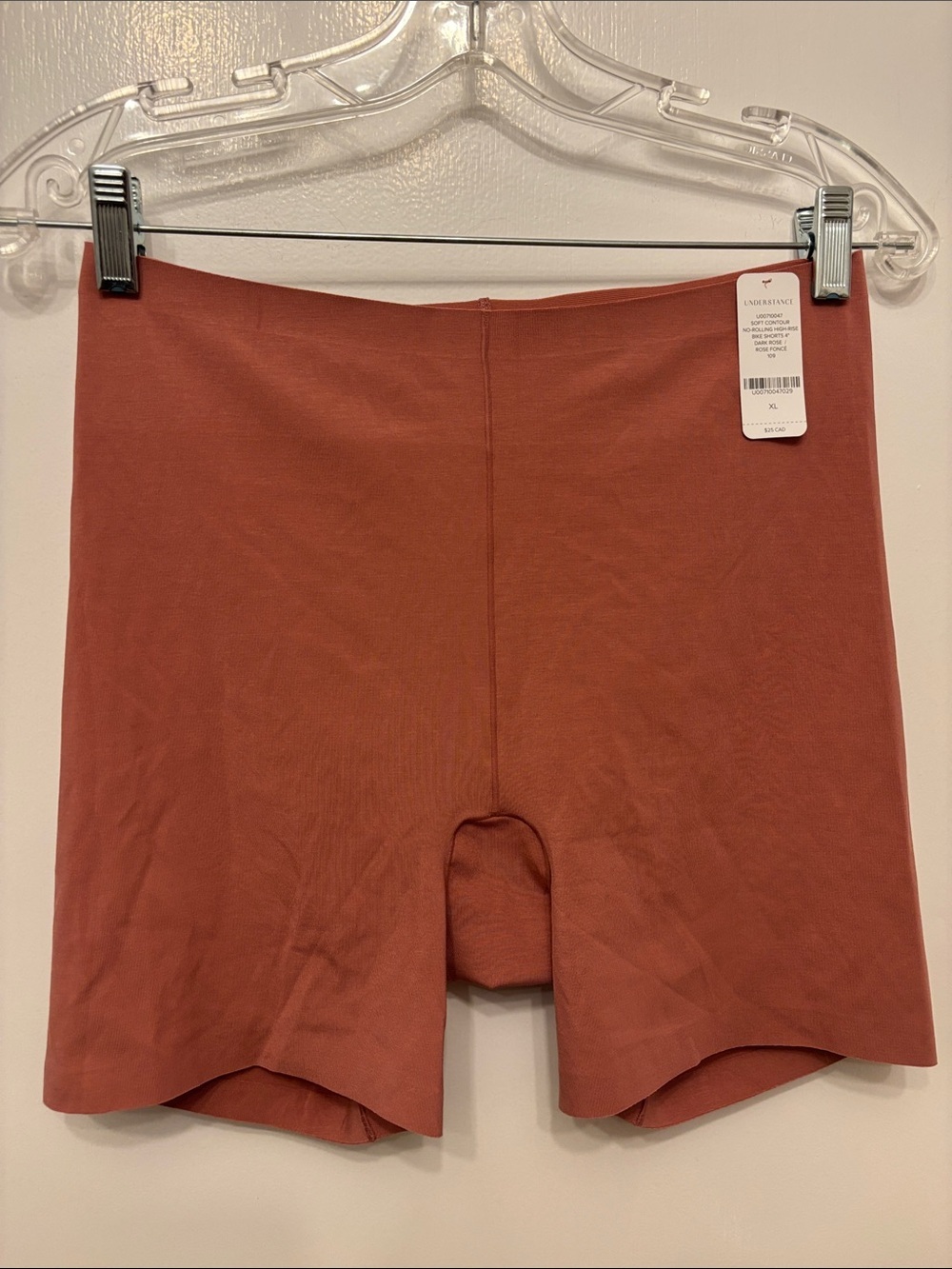 Soft Contour No-Rolling High-Rise 4” Bike Shorts - Dark Rose